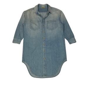 Mother Denim Pocket Shirt Dress Button Down Women's Minimalist 21x36